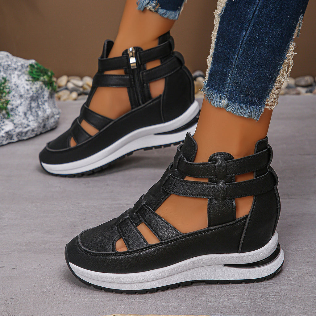 Sommer-Plattform-Sandalen mit Klettverschluss – Bild 4 | LuxeStyle