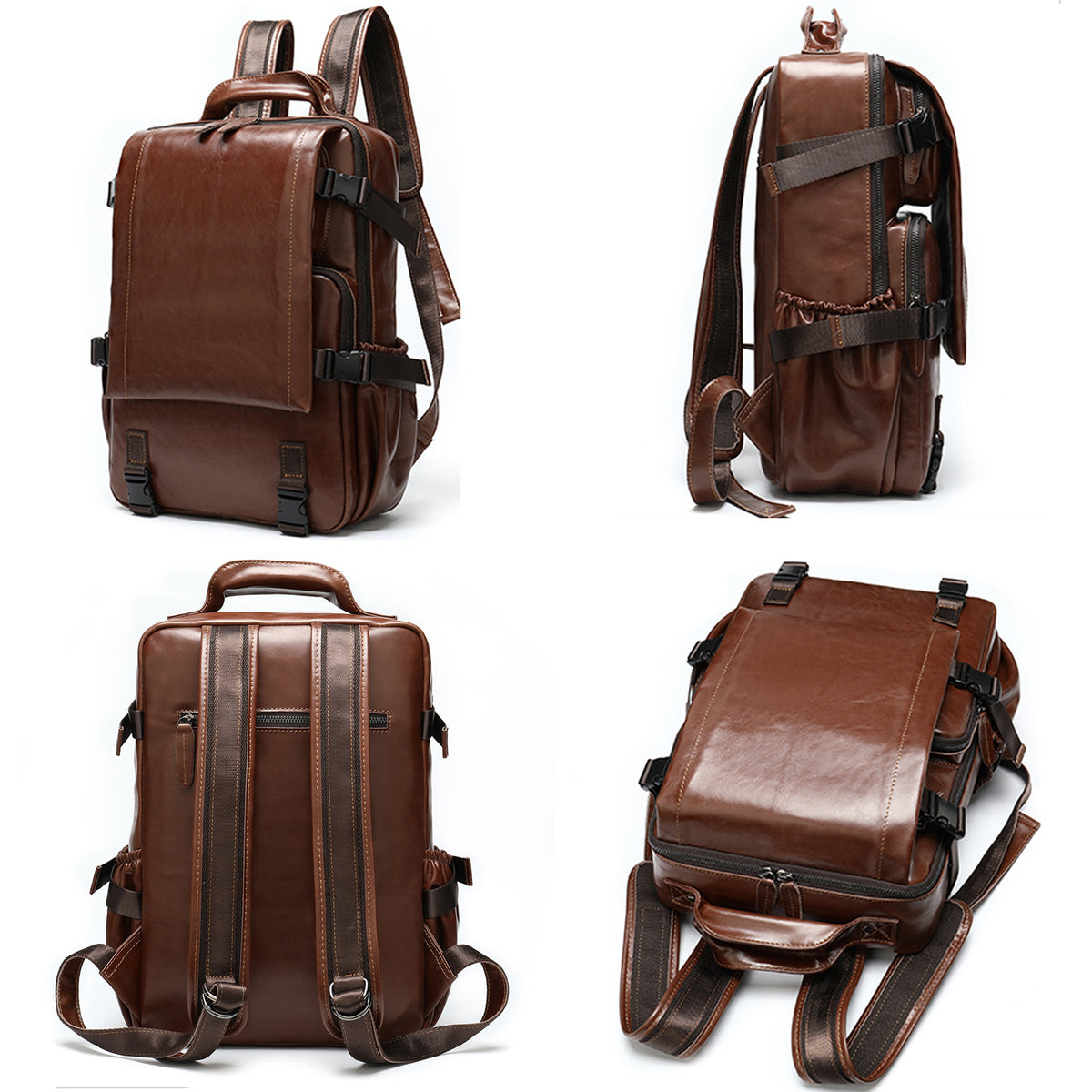 Retro Lederrucksack für Sie & Ihn – Bild 3 | LuxeStyle