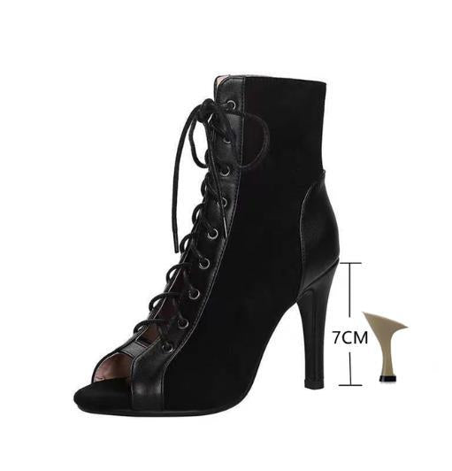 Stiletto-Sandalen mit Schnürung & Peep Toe – Bild 2 | LuxeStyle