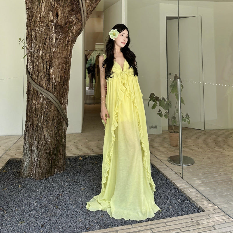 Gelbes Strandkleid mit Resort-Vibe | LuxeStyle