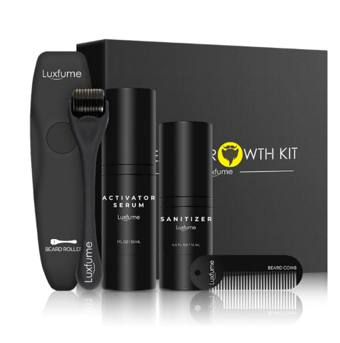 Bartwuchs-Set mit Mikro-Nadel-Roller