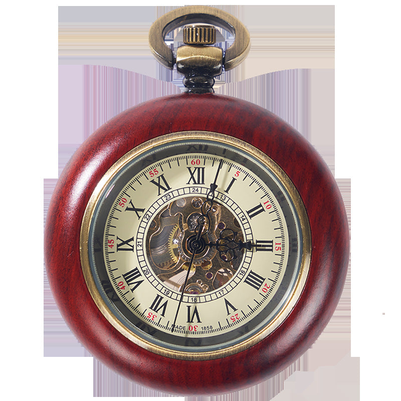 Mahagoni Automatik Taschenuhr – Ansicht 3