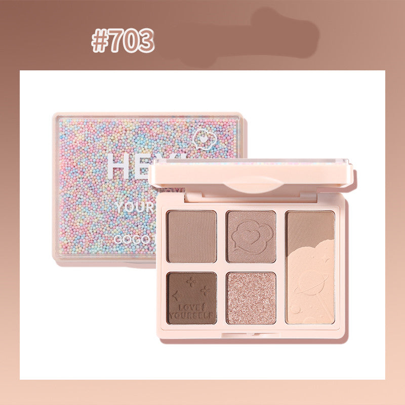 6-Farben-Lidschatten-Palette, matt | LuxeStyle