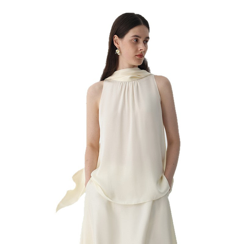 Seiden-Top mit Schleifendetail für Damen