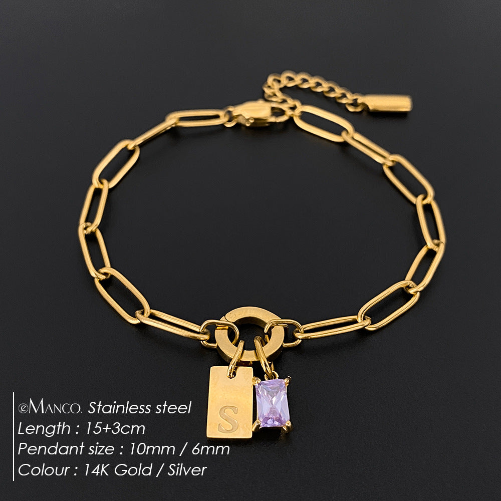 Rhinestone Buchstaben Armband – Bild 3 | LuxeStyle
