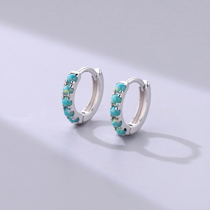 Opal-Ohrclip aus 925er Sterling Silber