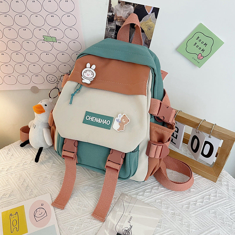 Rucksack Student mit 3D-Pocket, Plaid-Linien – Bild 4 | LuxeStyle