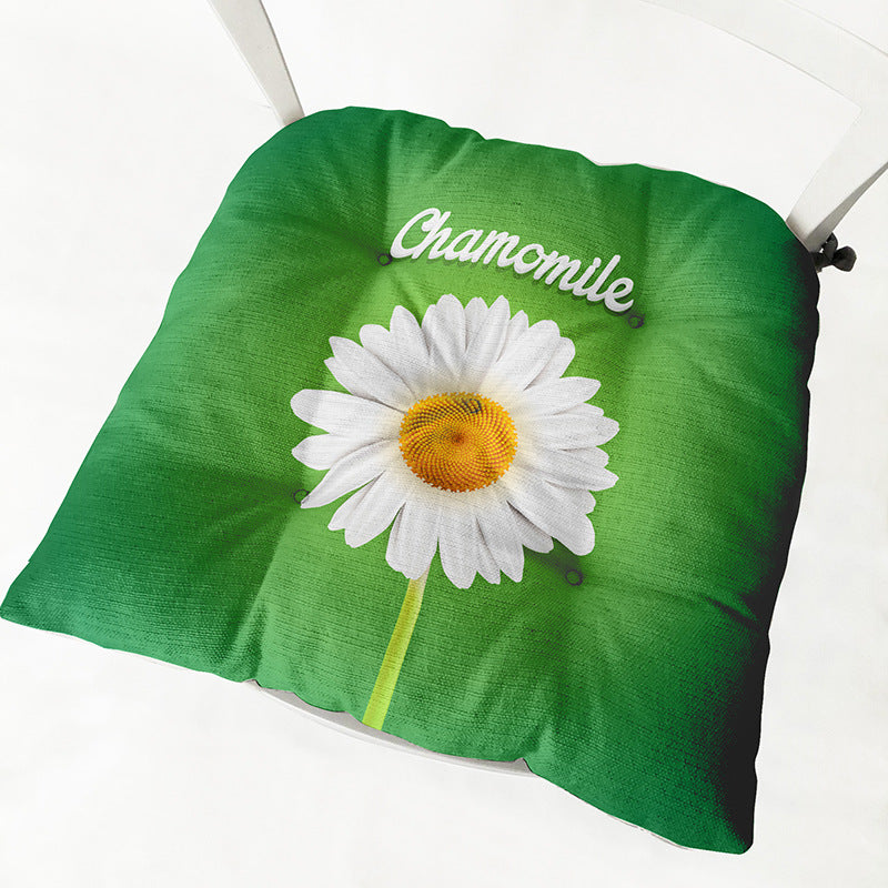 Sitzkissen Daisy aus Baumwoll-Leinen