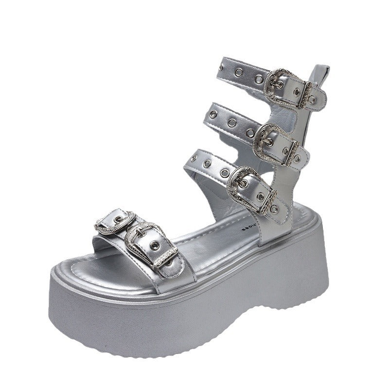 Muffin Plateau Sandalen mit Klettverschluss – Bild 3 | LuxeStyle
