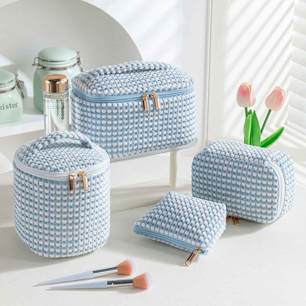 Flanell-Make-up-Taschen-Set, 4-teilig | LuxeStyle