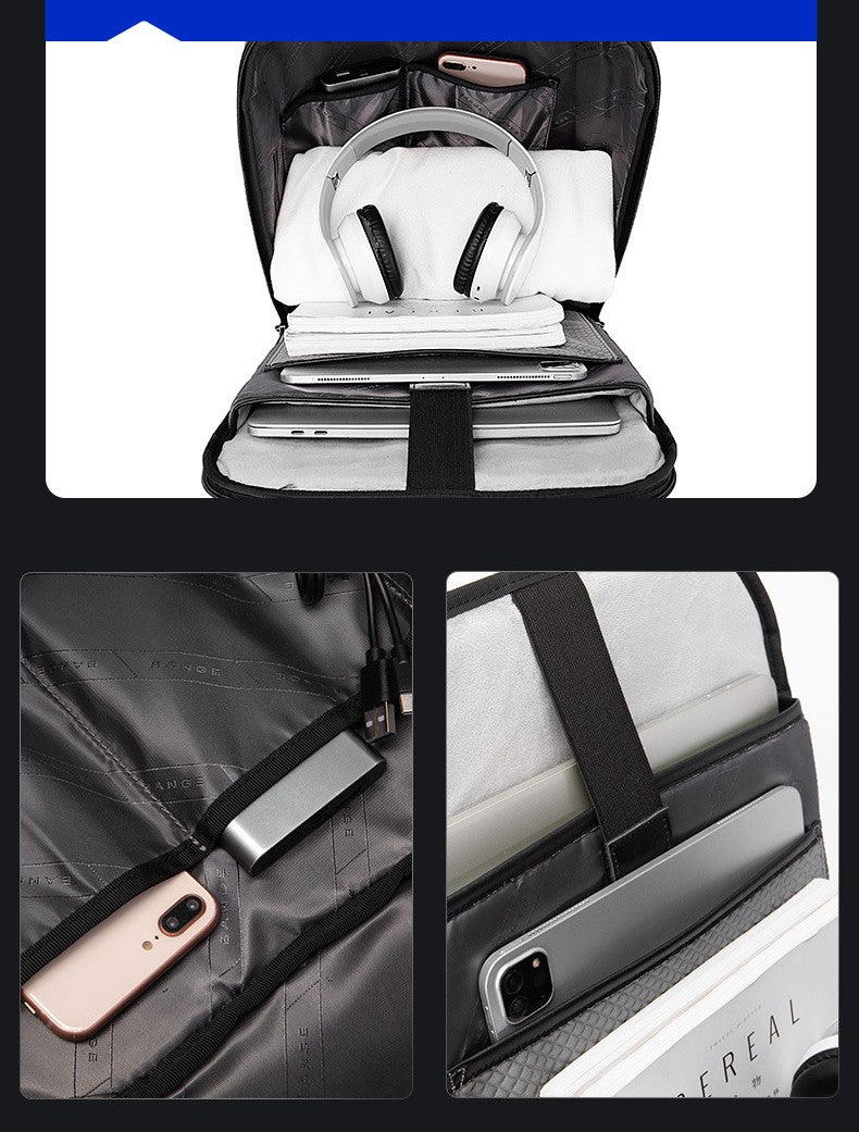 Wasserdichter Commuter Rucksack aus Leder – Bild 7 | LuxeStyle