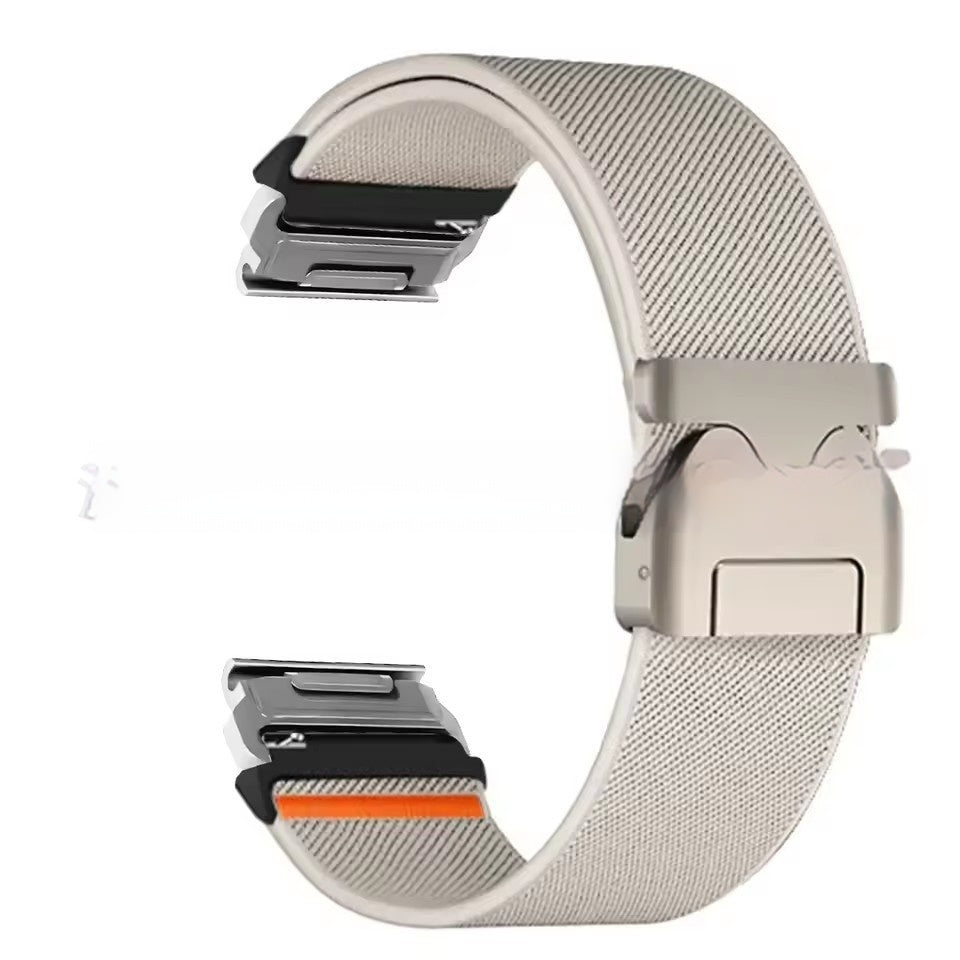 Elastisches Nylon-Armband mit Schirmverschluss 22/26 mm