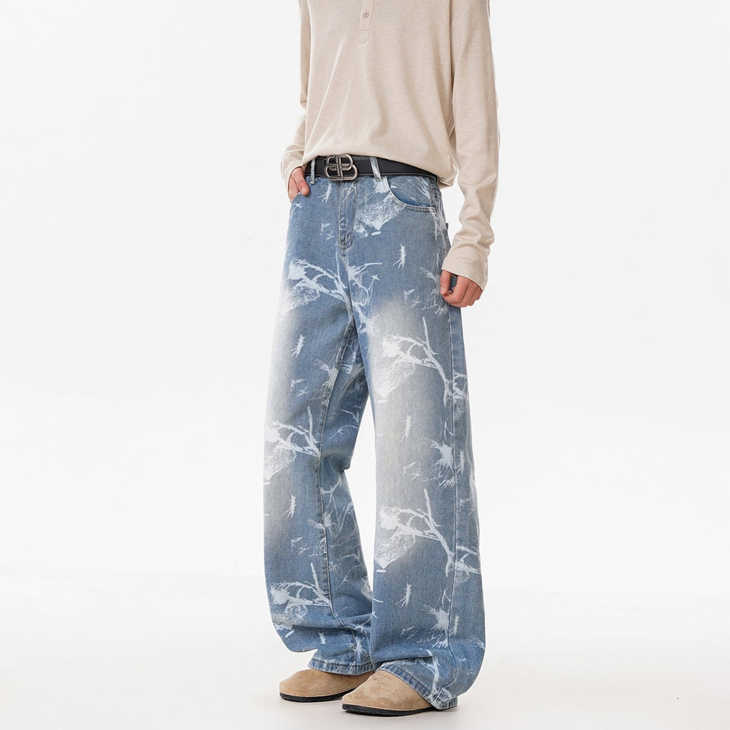 Jacquard Denim Jeans im American Style