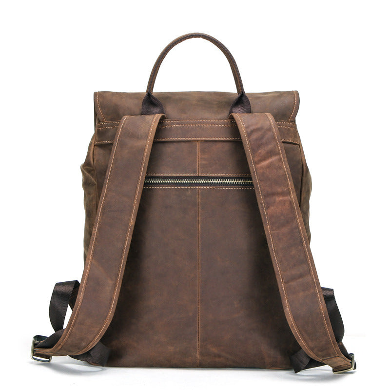 Schwarzer Retro-Leder-Rucksack für Herren – Bild 3 | LuxeStyle
