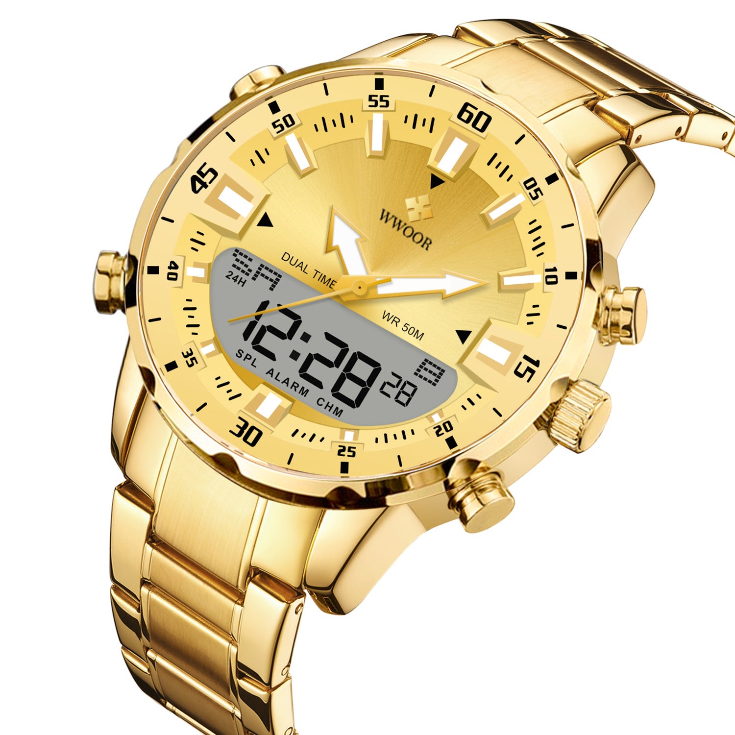 Stylische Herren-Armbanduhr mit Leuchtzifferblatt
