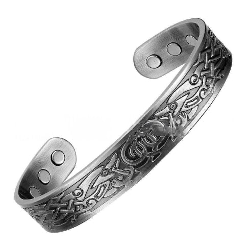 Magnetisches Kupferarmband mit Drachen-Phönix-Motiv