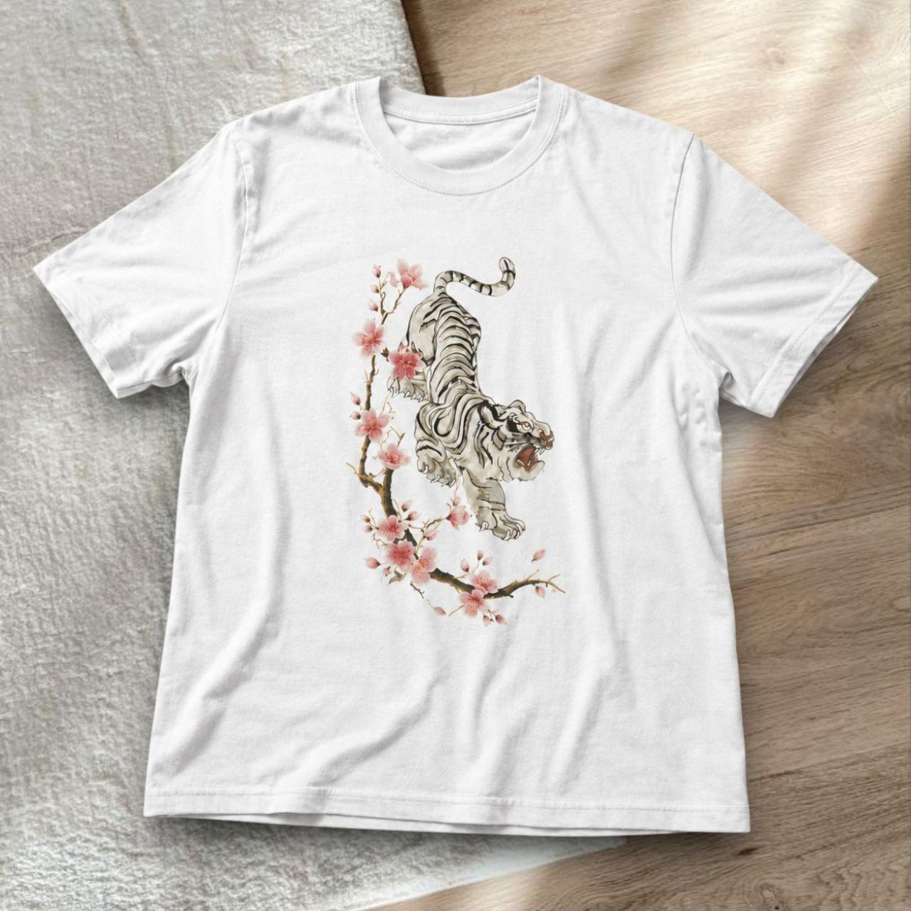 Tiger-Druck T-Shirt