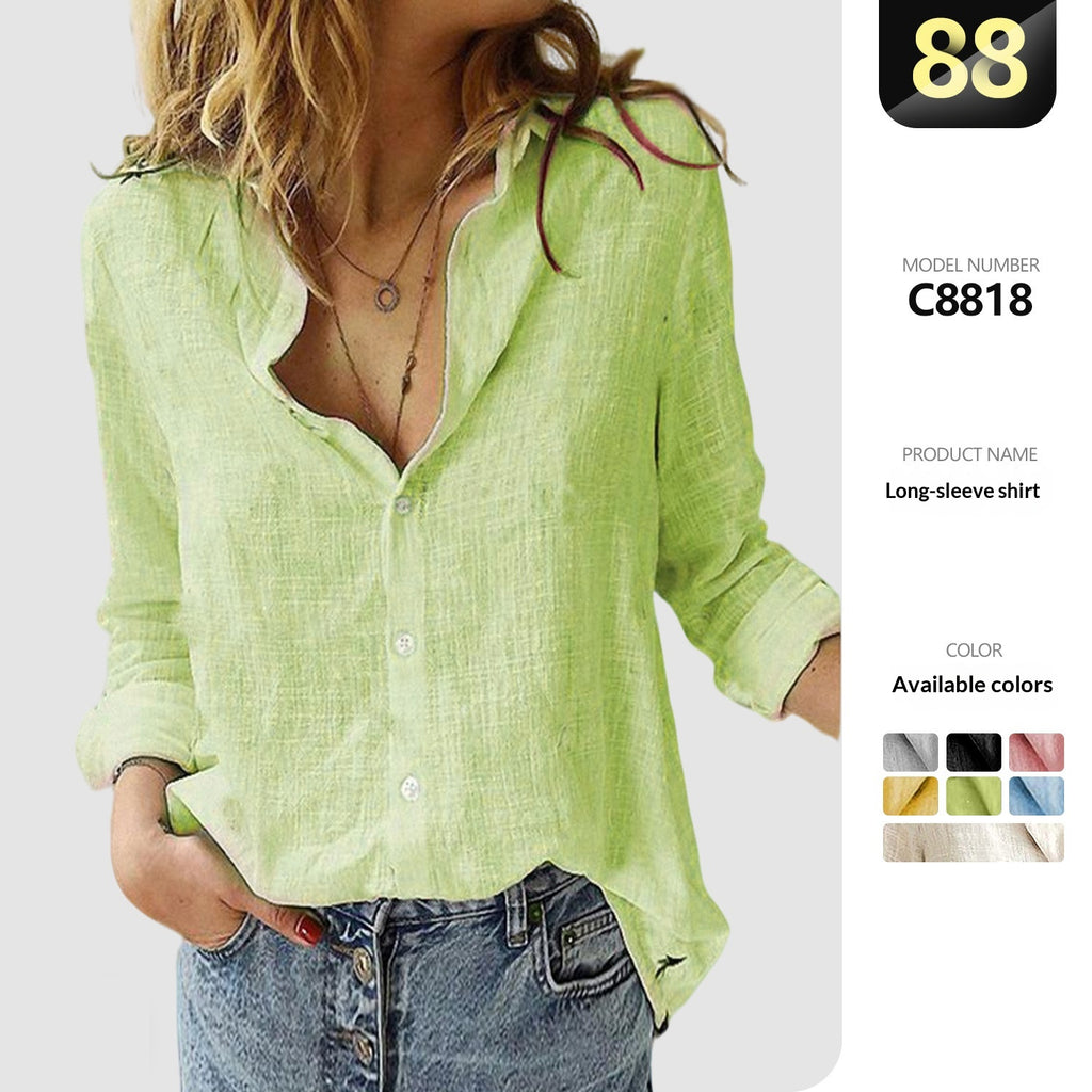 Elegantes Langarmshirt mit Knopfleiste