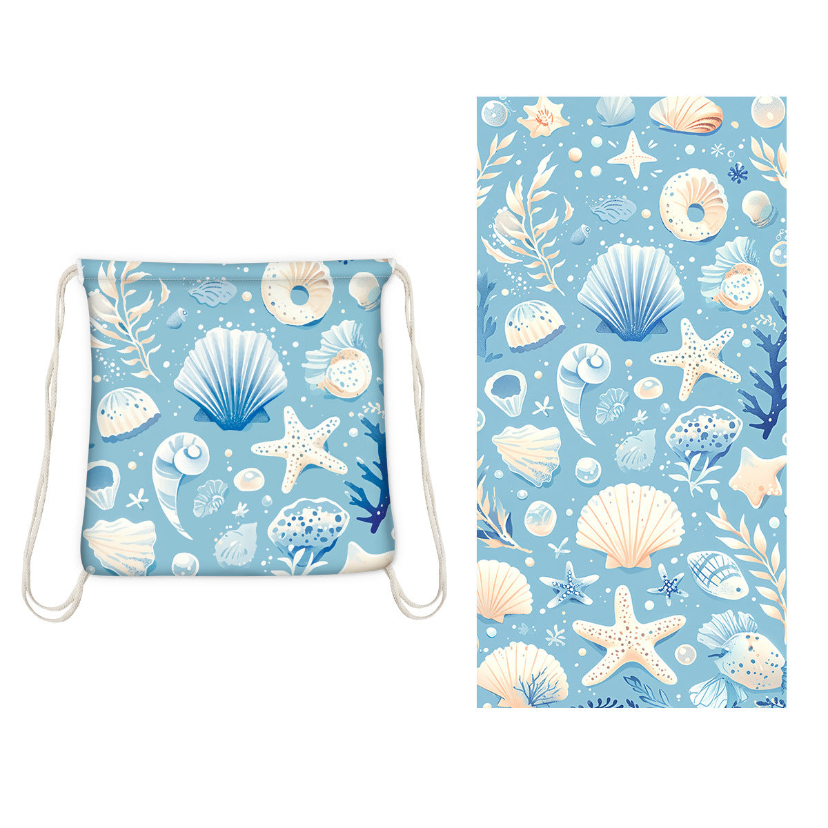 Badetuch mit integriertem Rucksack