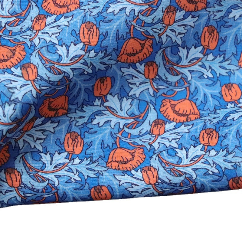 Baumwollstoff mit Mohnblumenmuster – Bild 3 | LuxeStyle
