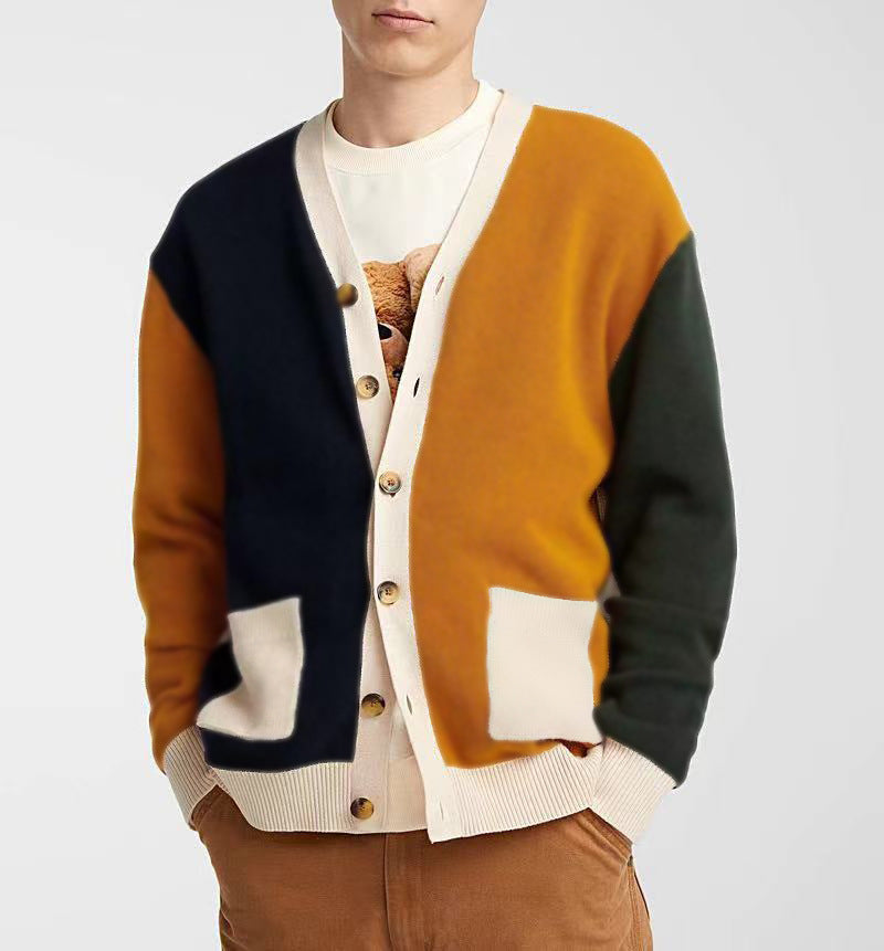V-Hals Cardigan für Herren