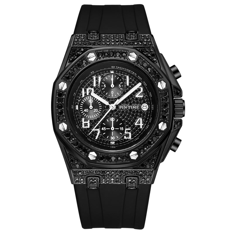 Vintage Chronograph mit Diamanten und grossem Zifferblatt | LuxeStyle