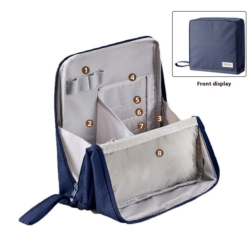 Kosmetiktasche aus Cord – Grosses Fassungsvermögen – Bild 7 | LuxeStyle