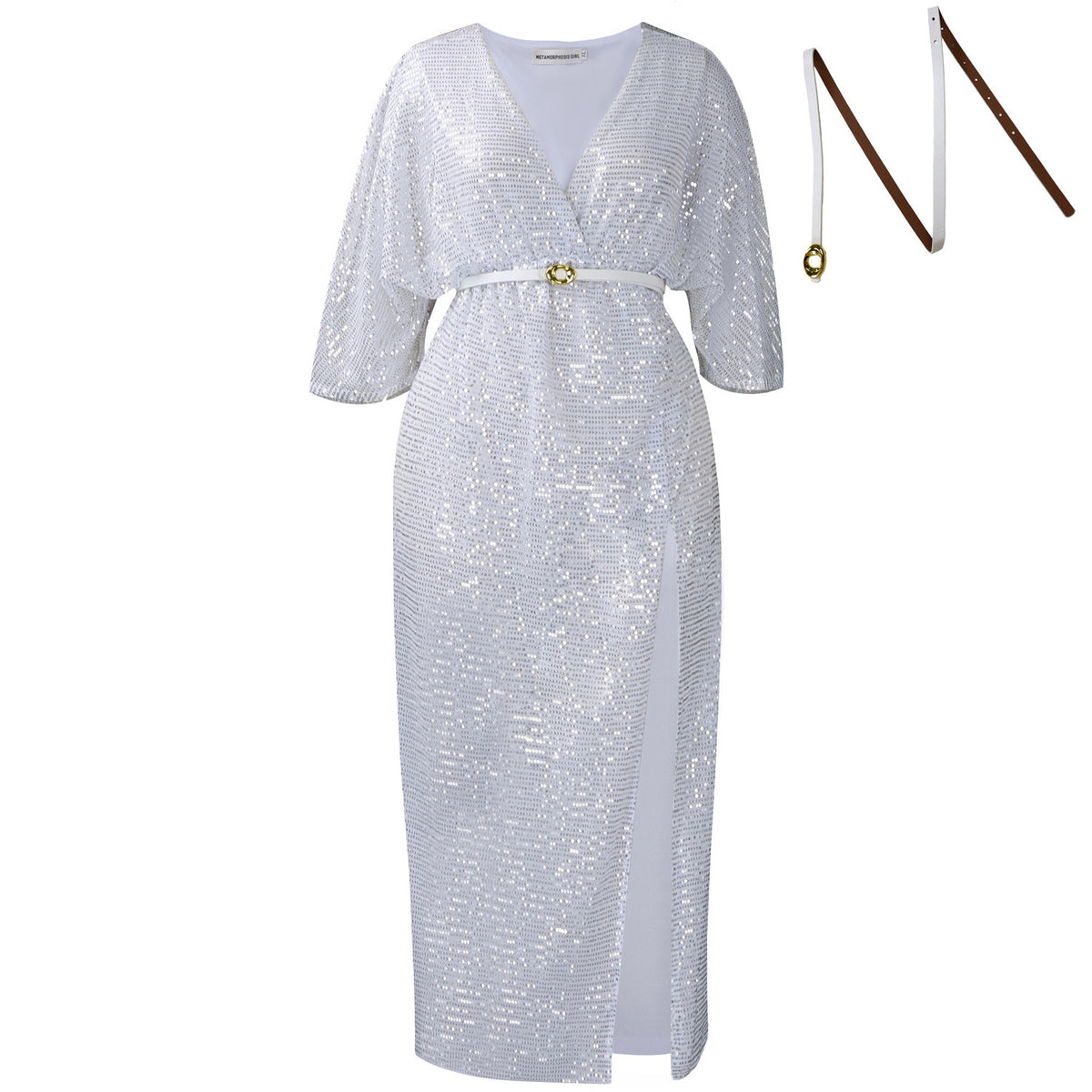 Silberne Plus-Size-Langenrock – Bild 9 | LuxeStyle