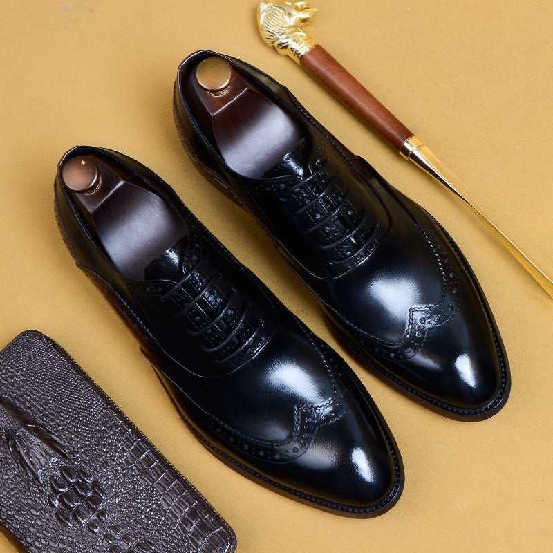 Business Oxford-Schuhe mit spitzer Zehenpartie