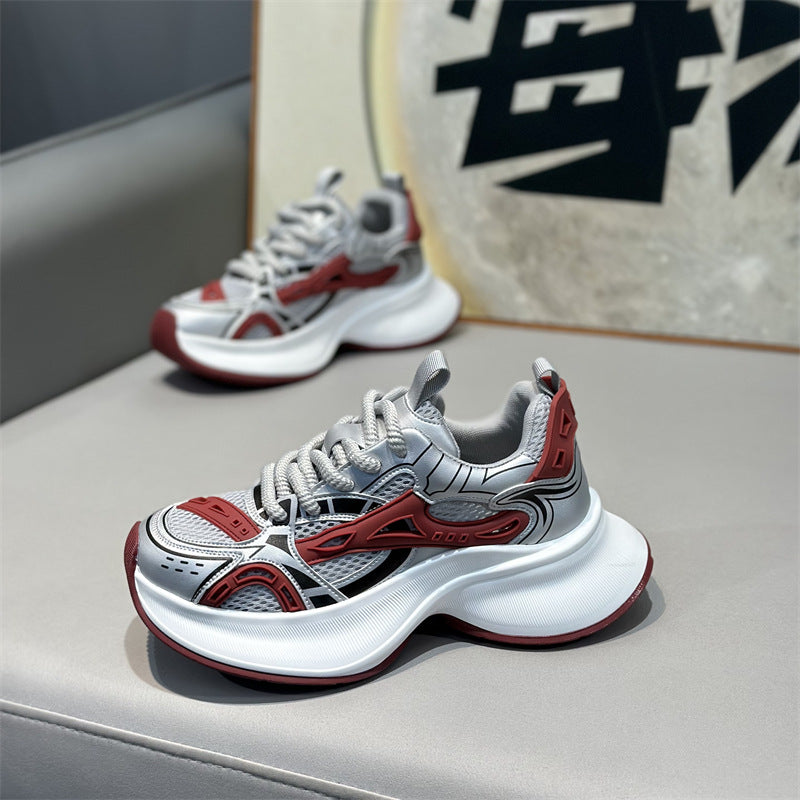 Atmungsaktive Mesh-Schuhe mit dicker Sohle