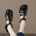 Vintage Sandalen mit T-Riemen und Blockabsatz – Bild 2 | LuxeStyle