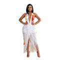 Off-Shoulder Bandeau-Kleid mit Blumenprint