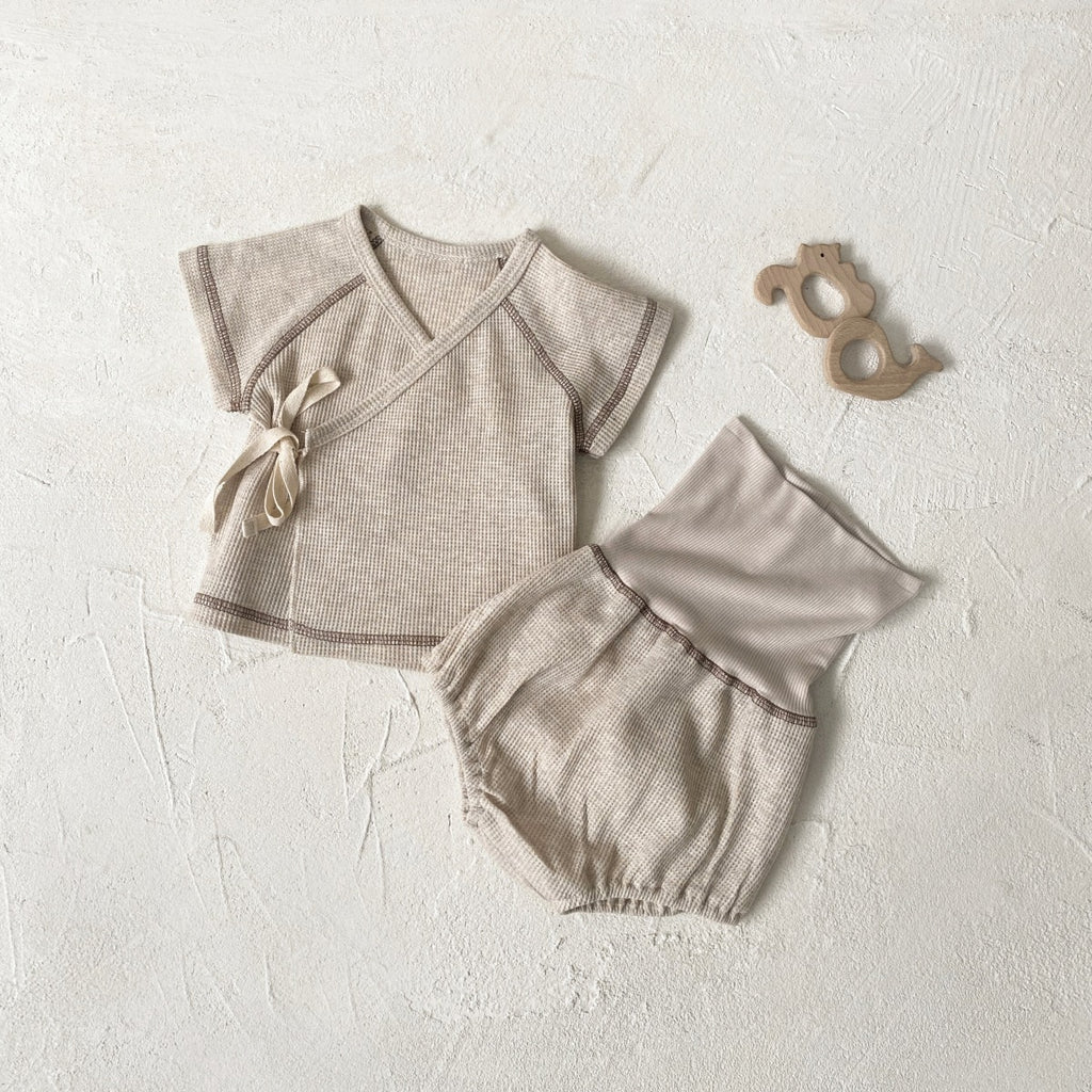 Waffel-Top & Bauchtenschutz Hose Set – Bild 7 | LuxeStyle