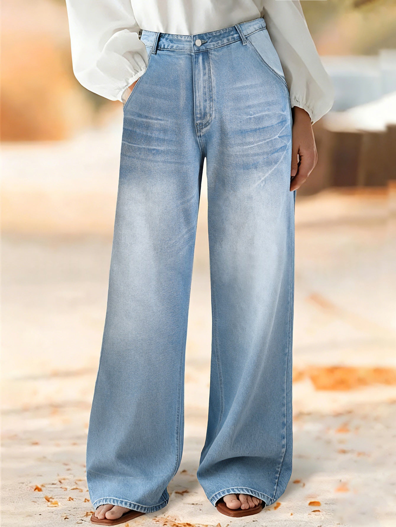 Elegante, weite Jeans
