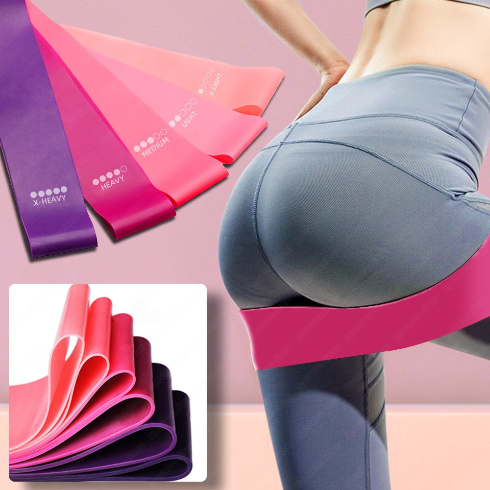 Dehnungsband-Set mit 4 Widerständen für Fitness & Yoga