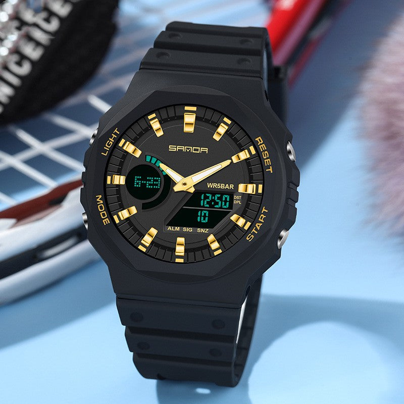 Multifunktionale Sport-Armbanduhr mit Doppeldisplay und wasserdicht