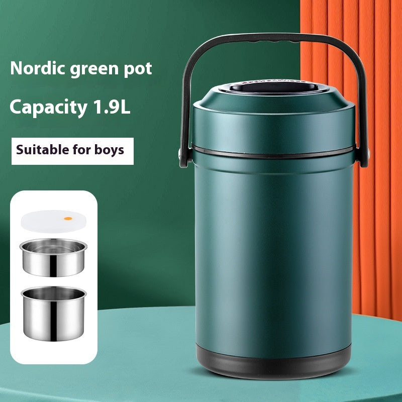 Thermos-Lunchbox aus Edelstahl, mehrlagig