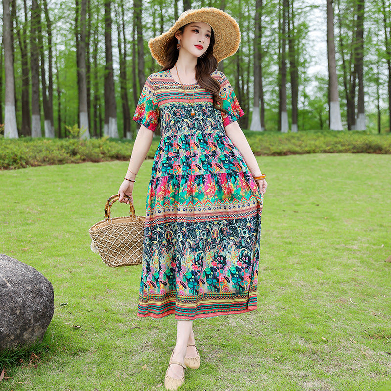 Figurbetontes Vintage Maxikleid im Ethno-Stil – Bild 12 | LuxeStyle