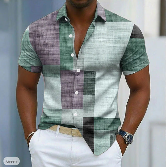 Kurzärmliges Polo-Shirt mit Blumenmuster – Bild 9 | LuxeStyle