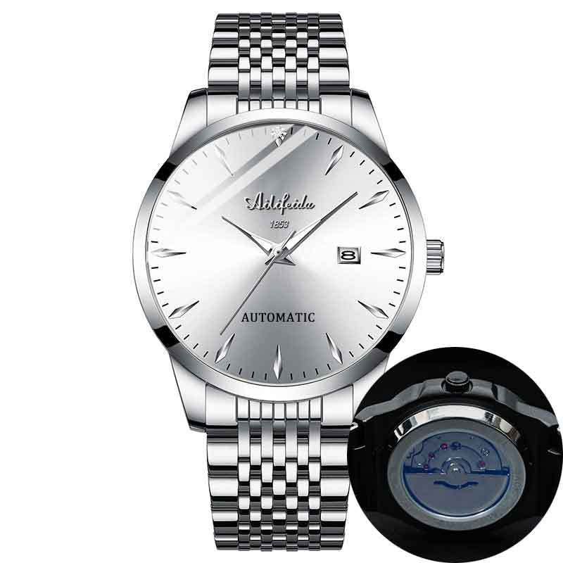 Quarz-Uhr mit transparentem Gehäuseboden – Bild 1 | LuxeStyle