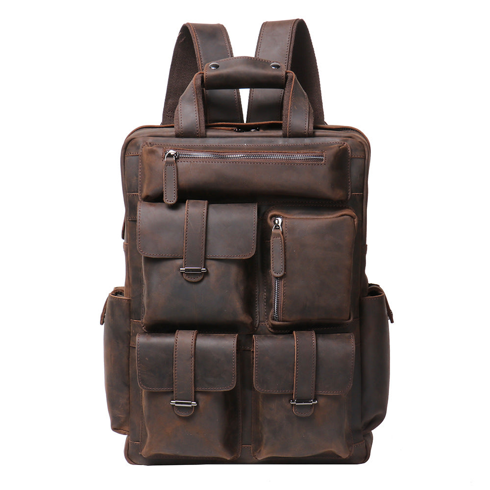Retro Lederrucksack mit grosser Kapazität – Bild 2 | LuxeStyle