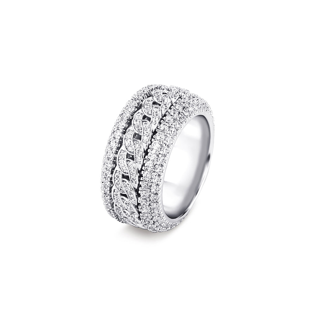Kubanischer Ring mit Zirkonia | LuxeStyle