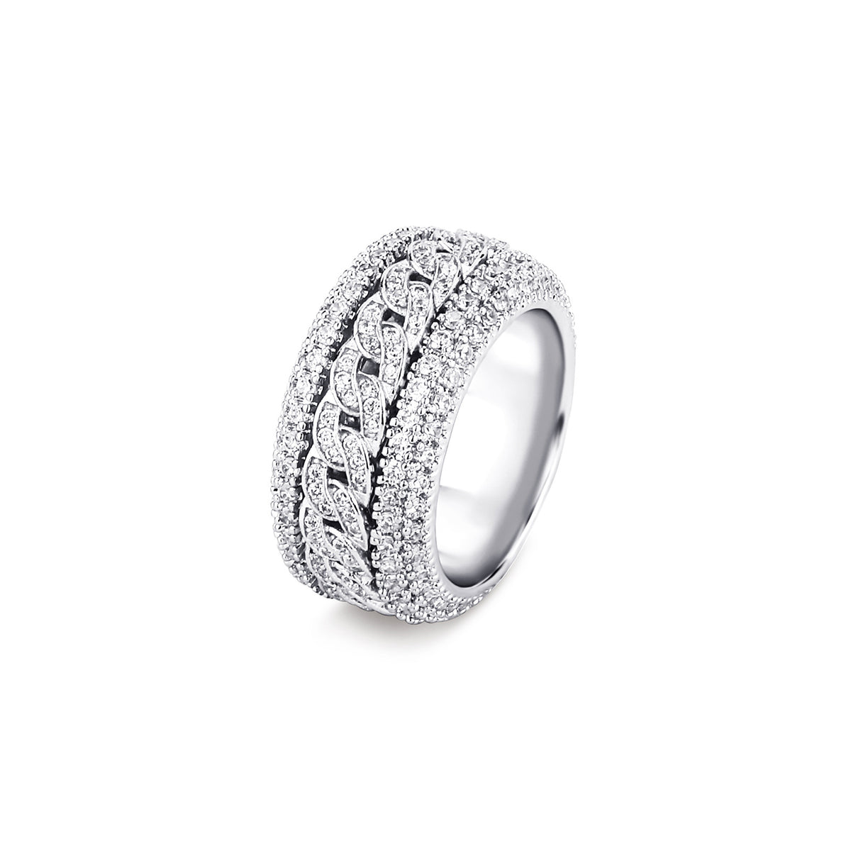 Kubanischer Ring mit Zirkonia | LuxeStyle
