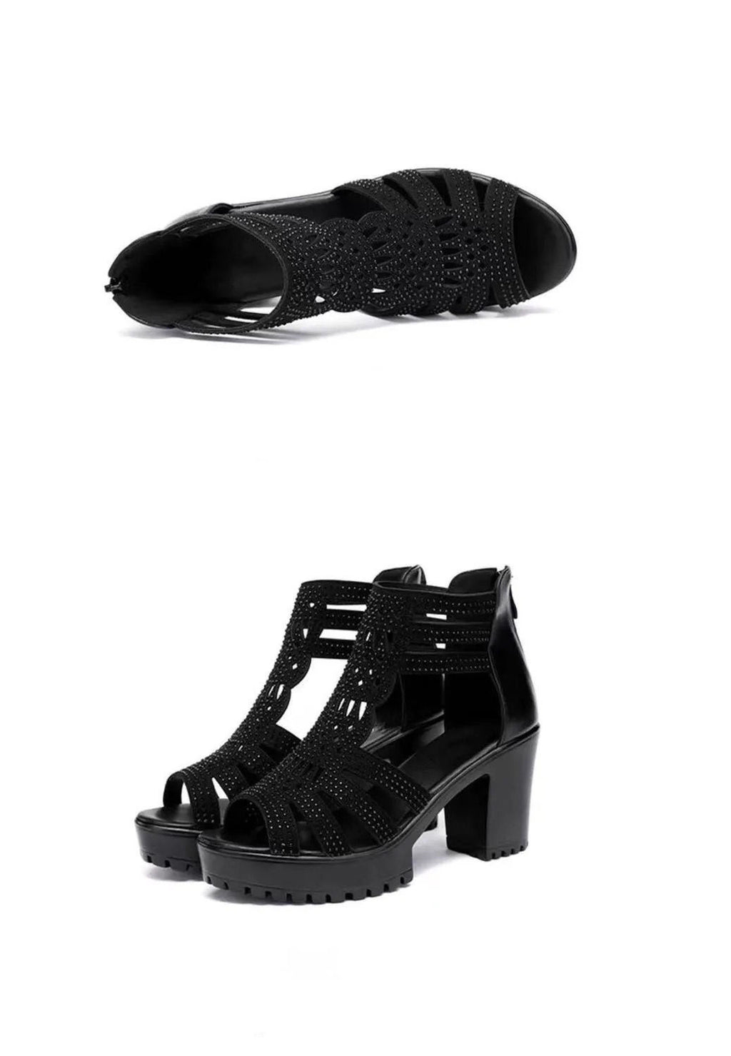 Boots mit weicher Gummisohle, schwarze Goldakzente – Bild 4 | LuxeStyle