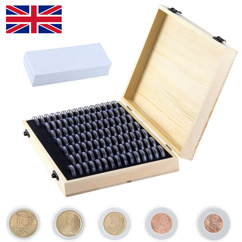 Münzsammlungsbox aus Holz
