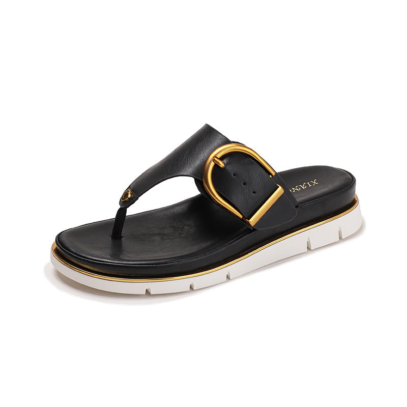 Bequeme, rutschfeste Zehensteg-Sandalen