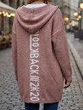 Leichter, bügelfreier Hoodie-Cardigan mit seitlichen Taschen