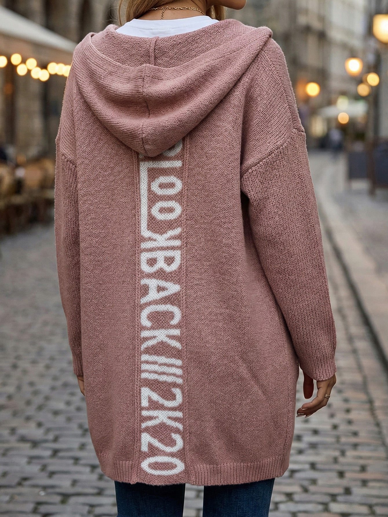 Leichter, bügelfreier Hoodie-Cardigan mit seitlichen Taschen