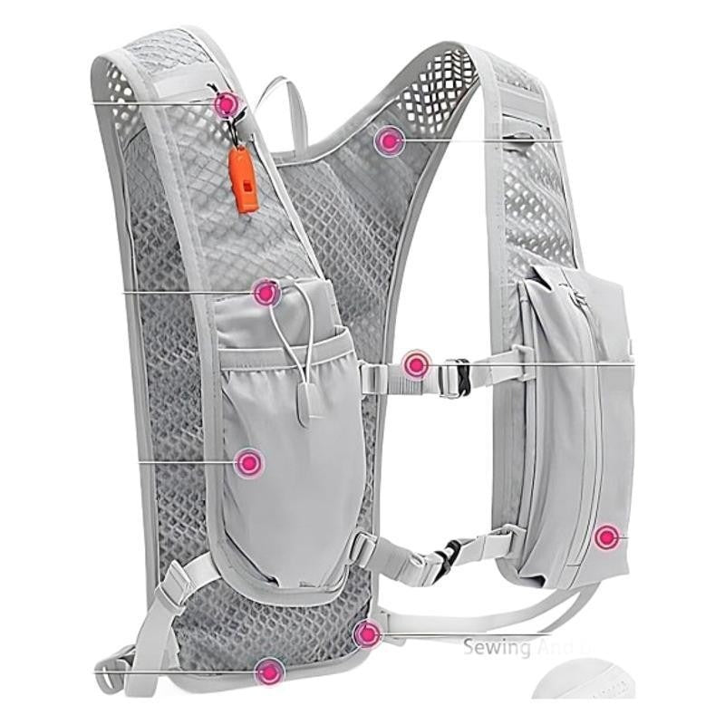 Outdoor-Rucksack mit Laufbeutel, 5L, Nylon, schwarz/ grau – Bild 2 | LuxeStyle