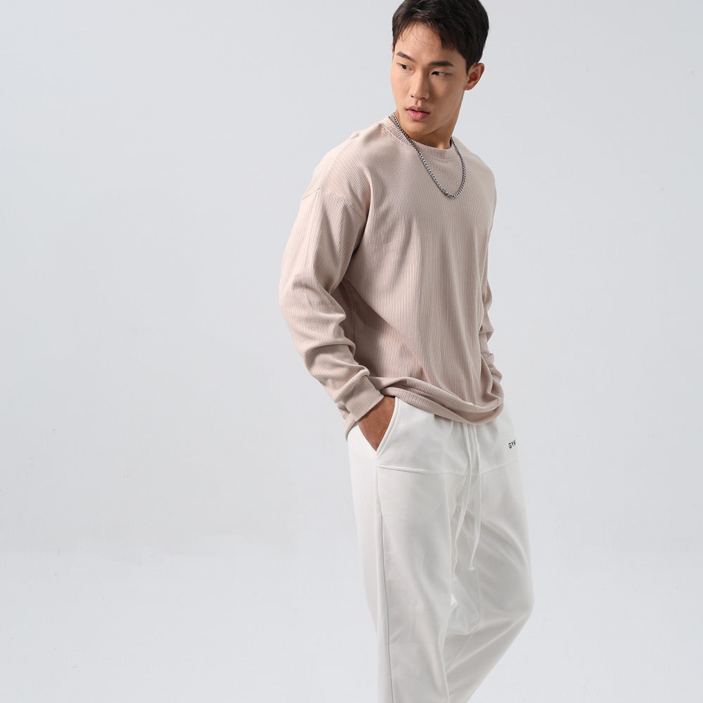 Gestreifter Jacquard-Hoodie mit entspannter Passform – Bild 10 | LuxeStyle
